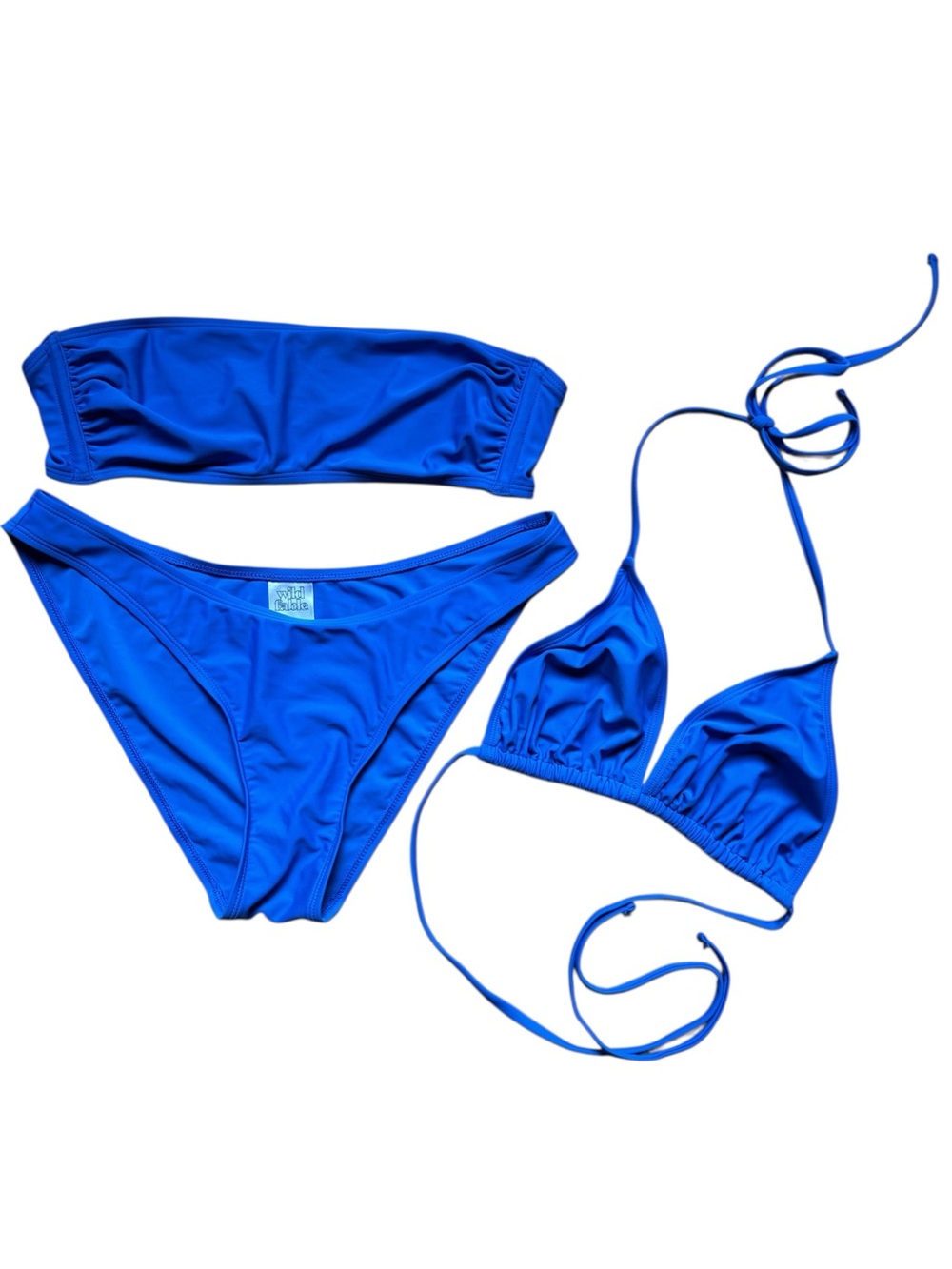 wild fable Royal Blue Three-Piece Bikini Set